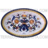 Tray Deruta majolica ceramic hand painted oval with Rich Deruta Blue decoration
