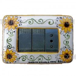 Ceramic switch cover sunflowers
