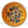 Deruta majolica salad bowl hand painted with olives decoration Cm. 15