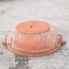 Vaso ovale terracotta riccioli lavorata a mano