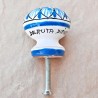 Deruta majolica ceramic knob hand painted Turquoise Various 01