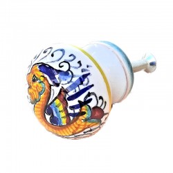Deruta majolica ceramic knob hand painted Raphaelesque
