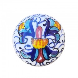 Pomello ceramica maiolica Deruta ricco Deruta blu