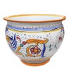 Deruta majolica vase holder hand painted Raphaelesque decoration