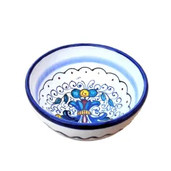 Small salad bowl majolica ceramic Deruta rich Deruta blue