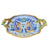 Centrotavola fruttiera ceramica maiolica Deruta dipinto a mano decoro Raffaellesco Cm 33