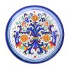 Piatto ceramica maiolica Deruta dipinto a mano da parete decoro Ricco Deruta blu classico