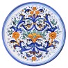 Piatto da parete ceramica maiolica Deruta ricco Deruta blu cesto