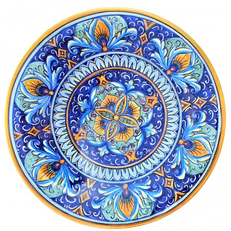 Piatto da parete ceramica maiolica Deruta vario fagiolo