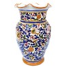 Portaombrelli ceramica maiolica Deruta dipinto a mano decoro Arabesco colorato ondulato