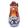 Brocca Gallo ceramica maiolica Deruta dipinto a mano decoro Ricco Deruta Blu
