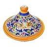 Tajine ceramica maiolica Deruta dipinto a mano decoro Arabesco colorato