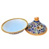 Tajine ceramica maiolica Deruta dipinto a mano decoro Arabesco colorato