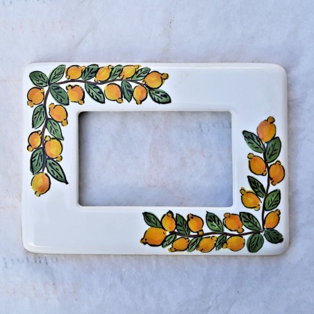 Switch cover Deruta majolica ceramic hand painted lemons decoration compatible matix