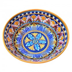 Salad bowl majolica ceramic Deruta geometric Todi