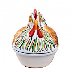 Chicken cooker Deruta majolica ceramic for oven hand painted