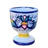 Egg cup majolica ceramic Deruta rich Deruta blue