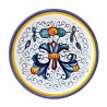 Piattino ceramica maiolica Deruta dipinto a mano decoro Ricco Deruta Blu Cm. 12