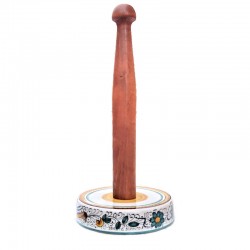 Roll holder Deruta majolica ceramic hand painted Raphaelesque decoration