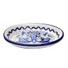 Portasapone ovale ceramica maiolica Deruta ricco Deruta blu monocolore
