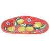 Oval Bread Tray Deruta Majolica hand painted with Positano red decoration
