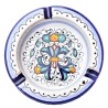 Round ashtray majolica ceramic Deruta rich Deruta blue