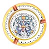Posacenere ceramica maiolica Deruta dipinto a mano decoro Ricco Deruta giallo rotondo