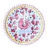 Piatto ceramica Maiolica Deruta dipinto a mano da Parete decoro Gallo Rosso Orvietano