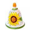 Deruta majolica bell hand painted with Sunflower decoration