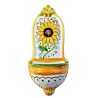 Stoup Deruta majolica ceramic hand painted sunflower decoration