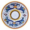 Saucer for coffee cup Deruta majolica ceramic hand painted with Rich Deruta Yellow decoration