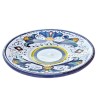 Saucer for coffee cup Deruta majolica ceramic hand painted with Rich Deruta blue decoration
