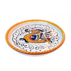 Coaster majolica ceramic Deruta raphaelesque