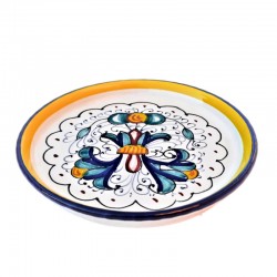 Coaster majolica ceramic Deruta rich Deruta blue