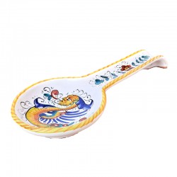 Spoon rest Deruta majolica ceramic hand painted Raphaelesque decoration