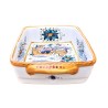 Oven tray Deruta majolica ceramic hand painted with Raphaelesque decoration