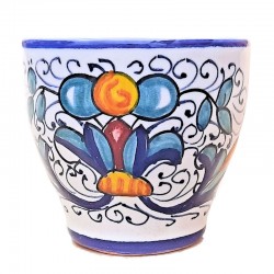 Tazzina Caffè Bar ceramica maiolica Deruta dipinta a mano decoro Ricco Deruta Blu CC 80