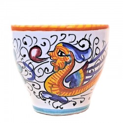 Coffee cup bar majolica ceramic Deruta raphaelesque
