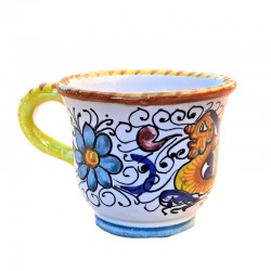 Tazzina caffè ceramica maiolica Deruta raffaellesco
