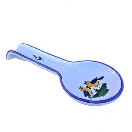 Spoon rest majolica ceramic Deruta little bird