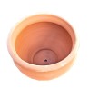 Round smooth terracotta planter with border hand made