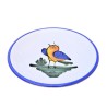 Small wall plate majolica ceramic Deruta little bird