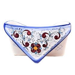Letter Holder Deruta majolica ceramic hand painted with Rich Deruta blue decoration for the table