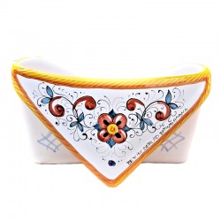 Letter Holder Deruta majolica ceramic hand painted with Raphaelesque decoration for the table