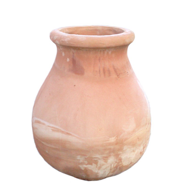 Terracotta smooth Roman Olla amphora
