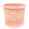 Smooth cylindrical vase terracotta handmade