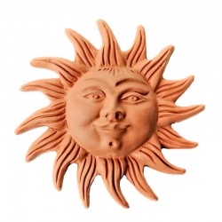 Terracotta sun with rays to...