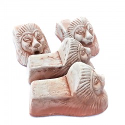 Set of 4 terracotta lion foot handmade