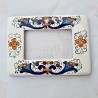Switch cover Deruta majolica ceramic hand painted rich Deruta Blue F decoration compatible matix