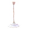 Chandelier Deruta majolica ceramic hand painted with artistic red decoration wavy